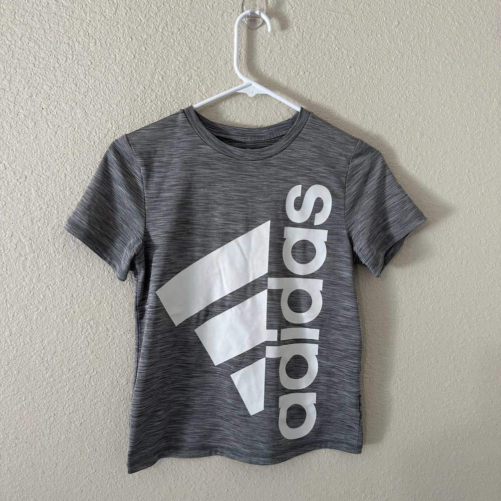 Adidas Gray Climatite Performance Activewear Shirt Youth Size Small (8)